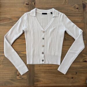 ATM Anthony Thomas Melillo Polo Fitted Cardigan $358 XS